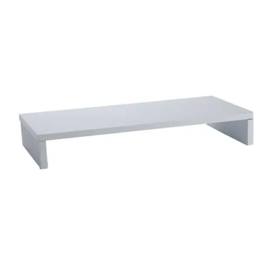 Mind Reader White Wooden Monitor Stand Riser {4}