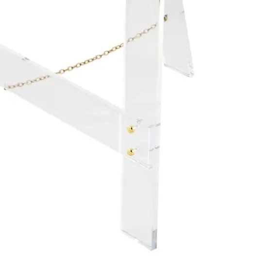 57" Clear Acrylic Plastic Adjustable 7-Tier Display Easel with Gold Metal Hardware & Chain Support {8}