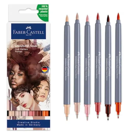 Faber-Castell&reg; Goldfaber Aqua Portrait Dual-Tip Marker Set {1}