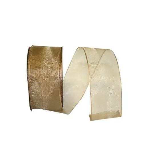 JAM Paper 1.5" x 25yd. Elegant Sheer Wired Ribbon Purple {2}