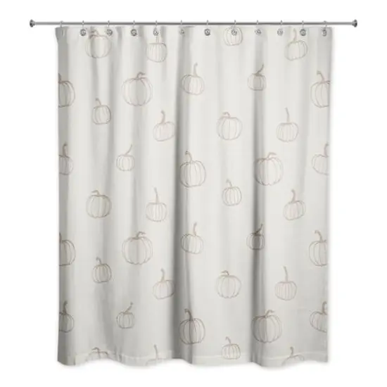 Dusty Rose Mini Pumpkin Shower Curtain {1}