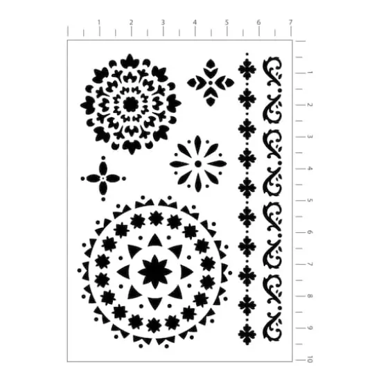 Medallion Plastic Stencils, 7" x 10" by Craft Smart&reg; {4}