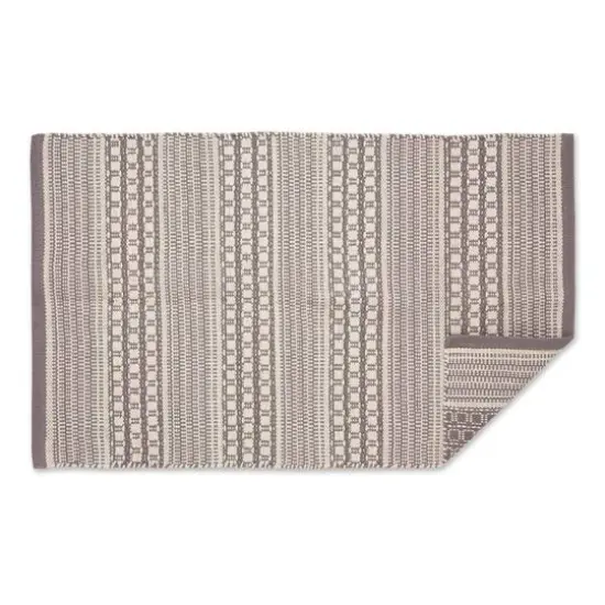 DII&reg; Gray Dobby Stripe Hand-Loomed Rug, 2ft. x 3ft. {6}