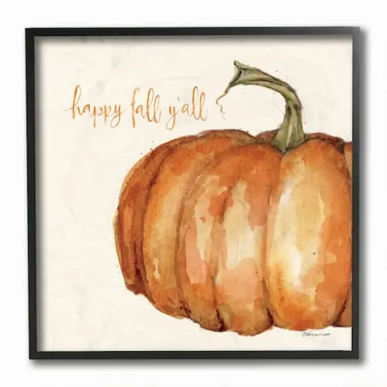 Stupell Industries Happy Fall Yall Autumn Pumpkin Seasonal Design,12" x 12" {1}