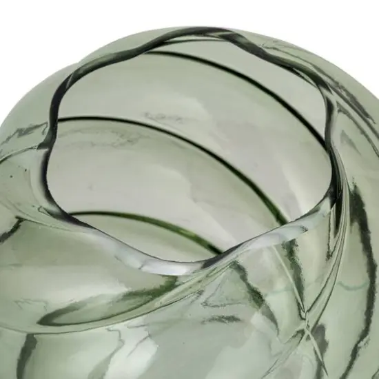 Hello Honey&reg; 7.75" Green Round Twisted Glass Vase {11}