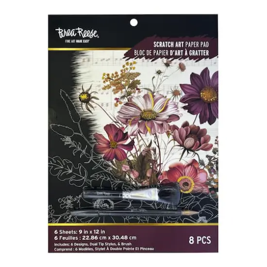 Brea Reese&trade; 9" x 12" Woodland Songs Scratch Art Paper Pad {1}