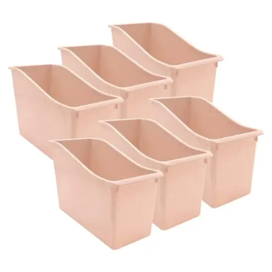 Teacher Created Resources 6 Pack Plastic Book Bin Blush Pink {1}