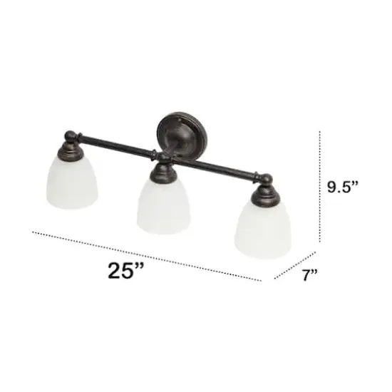 Lalia Home Essentix 3 Light Clear Shade Vanity Oil Rubbed Bronze {5}