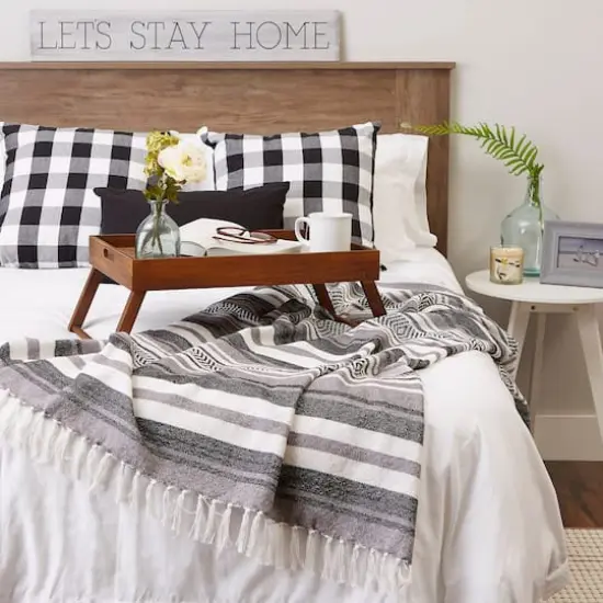 DII&reg; Black Farmhouse Woven Throw {6}