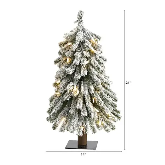 2ft. Pre-Lit Grand Alpine Artificial Christmas Tree, Clear LED Lights {7}