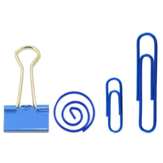 JAM Paper Office Clips Assortment Pack Blue {4}