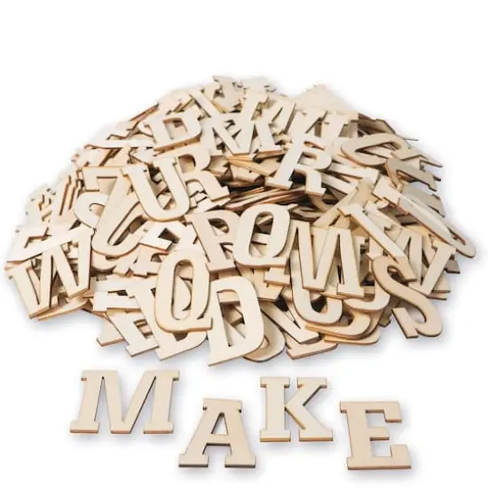 S&S&reg; Worldwide 3" Wood Craft Letters, 300ct. {1}