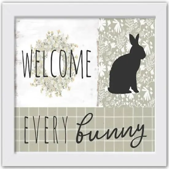 Every Bunny Collage 3 11" x 14" White Framed Print Under Plexiglass {1}