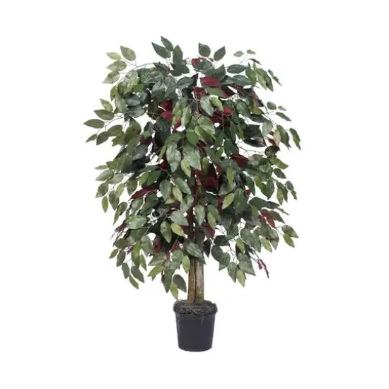 4ft. Artificial Capensia Bush with Black Plastic Pot {1}