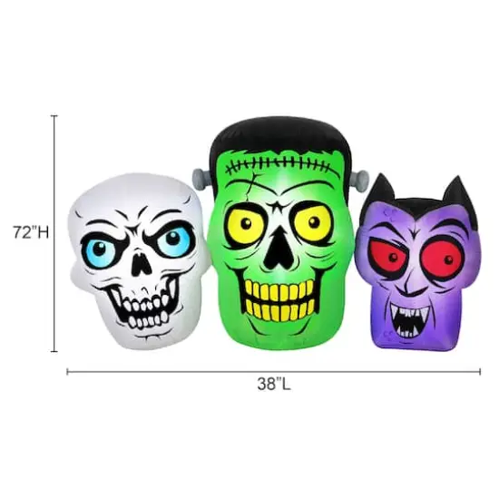 6ft. Airflowz Inflatable Halloween Monster Trio {6}