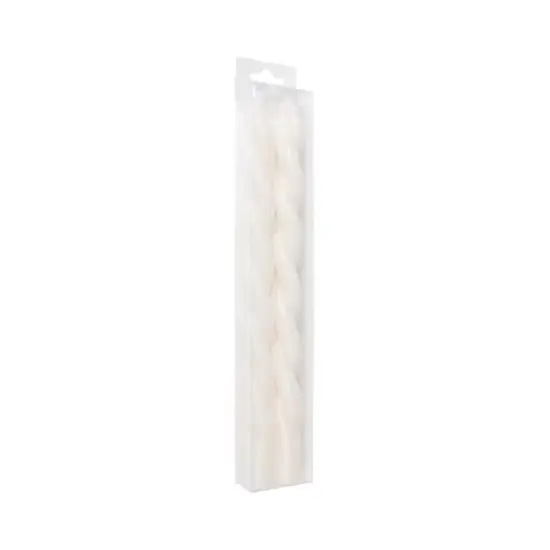 10" Unscented Twist Taper Candles, 2ct. by Ashland&reg; Ivory {3}