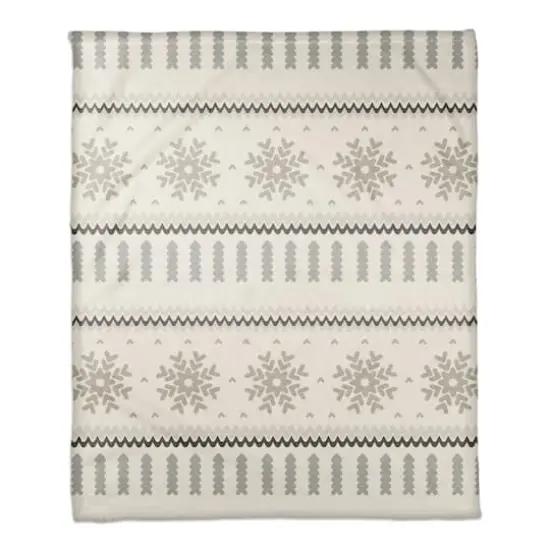 Knit Pattern Grey 50x60 Coral Fleece Blanket {1}