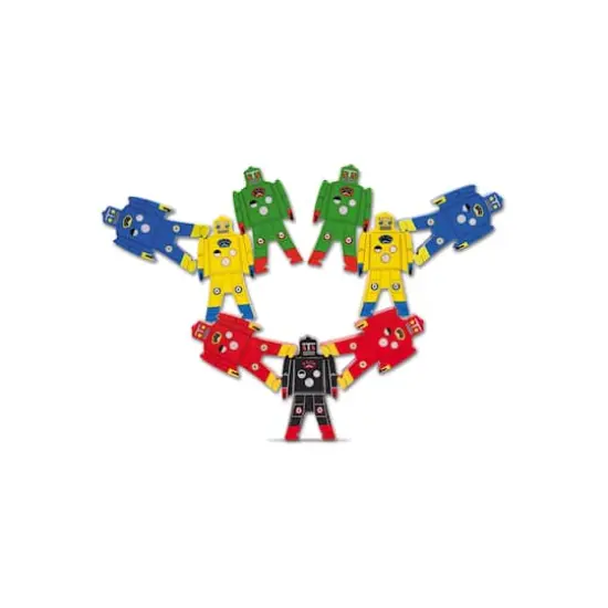 Schylling Wooden Stacking Robot Figures {3}