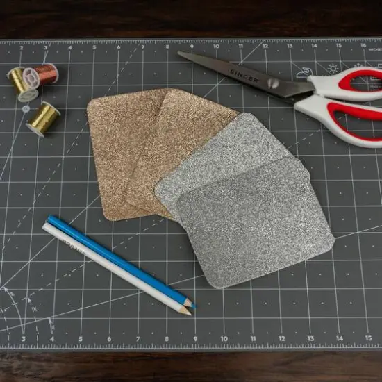 SINGER&reg; Decorative Glitter & Denim DIY Iron-On Fabric Patch Kit with Scissors {8}