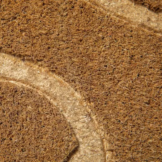 Hello Honey&reg; Nautral Hello Engraved Coir Doormat {8}