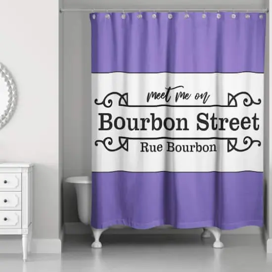 Bourbon Street Sign Mardi Gras Shower Curtain {3}