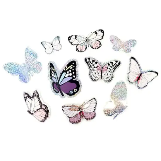 Vinyl Diecut Butterfly Stickers by Recollections&trade; Shiny Pack {4}