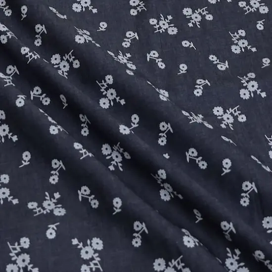 Fabric Merchants Chambray Floral Cotton Fabric {1}
