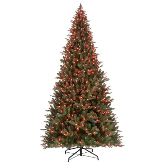 9ft. Pre-Lit Alexa Enabled Vermont Spruce Artificial Christmas Tree, Multicolor LED Lights {4}