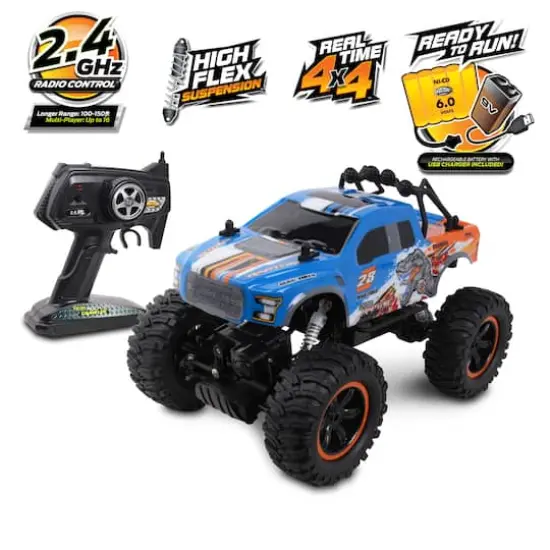 NKOK Mean Machines Rock Crawler RC Blue Ford F-150 Raptor {4}