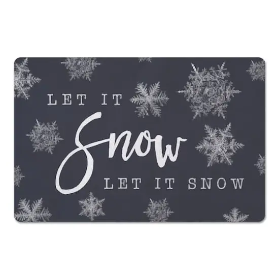 Let It Snow 27x18 Floor Mat {1}