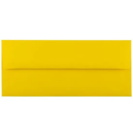 JAM Paper #10 Yellow Bright Hue Recycled Business Envelopes {1}
