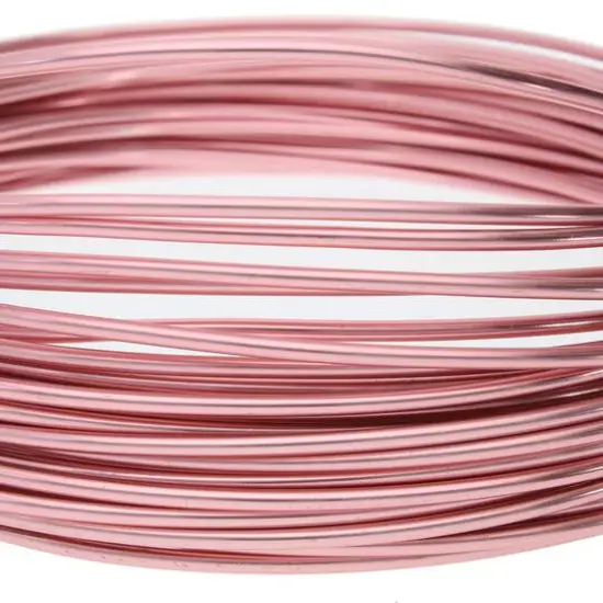 The Beadsmith&reg; 12 Gauge Colored Aluminum Wire Rose Gold {6}