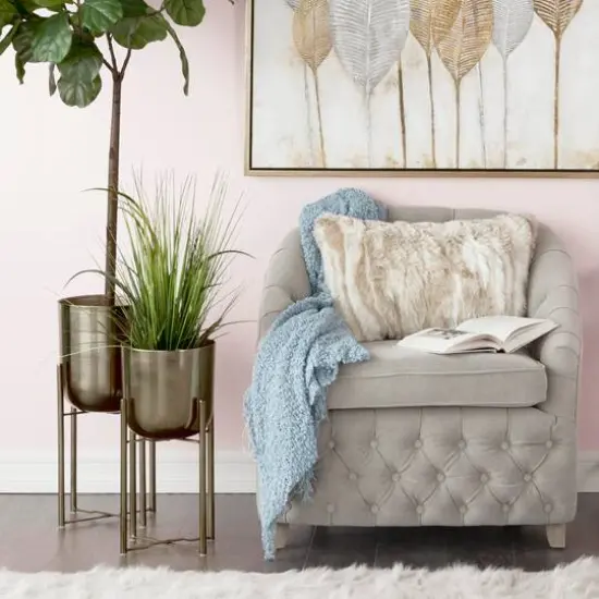 CosmoLiving by Cosmopolitan Black Metal Glam Planter Set {6}