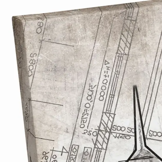 Sketched Skyline 24" x 24" Canvas Wall Art {6}