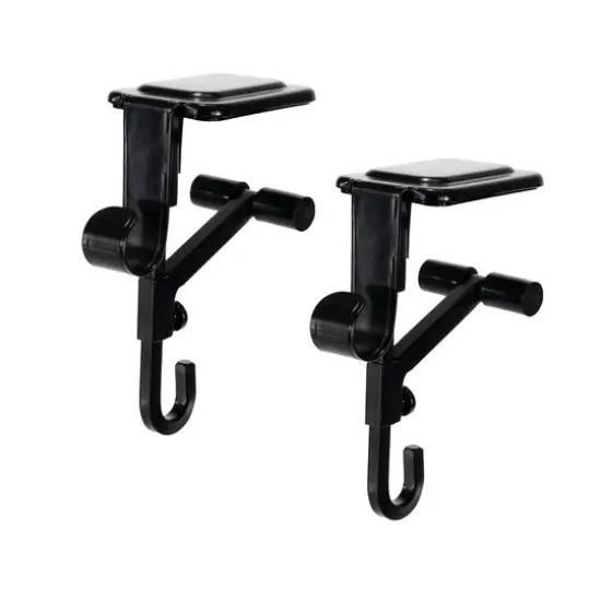 Black Mantel Garland & Christmas Stocking Holder, 2ct. {1}