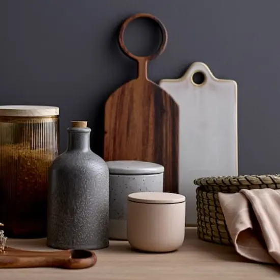 Hello Honey&reg; 15.75" Brown Acacia Wooden Cutting Board {4}