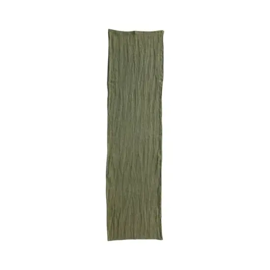 Hello Honey&reg; 108" Green Stonewashed Linen Table Runner {1}