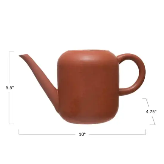 Hello Honey&reg; 5.5" Rust Stoneware Watering Can with Reactive Glaze {1}