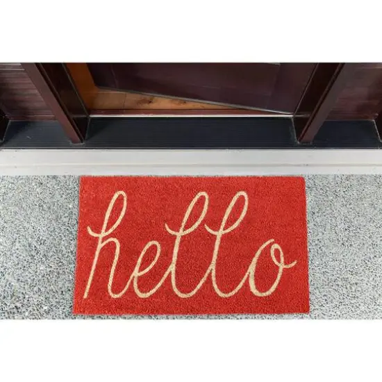DII&reg; Hello Doormat Coral {4}
