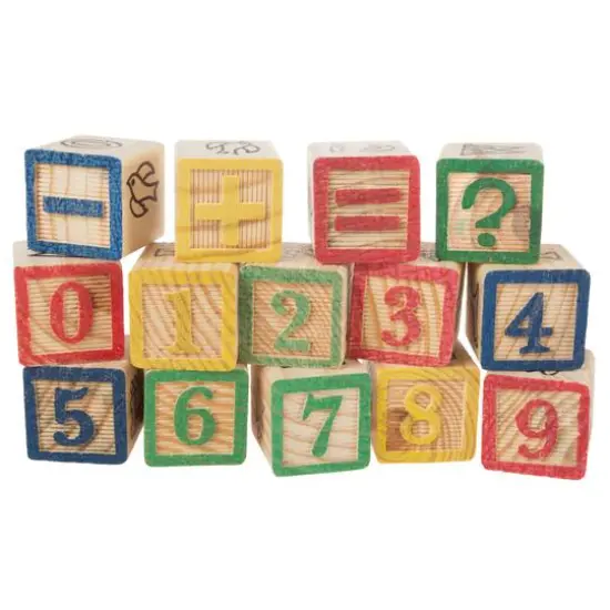 Toy Time ABC & 123 Wooden Blocks Set {6}