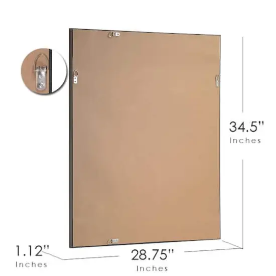 Head West Brushed Nickel Framed Wall Mirror - 35" x 29" {8}