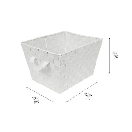 Simplify Small Woven Storage Bin Gray {10}