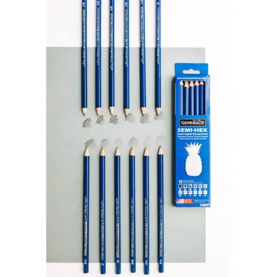 General's&reg; Semi-Hex&reg; Classic Graphite Drawing 12 Pencil Set {4}