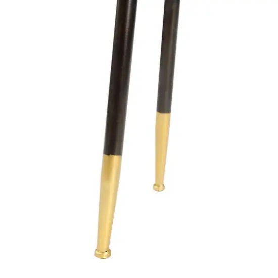 24" Black Iron Industrial Accent Table {7}