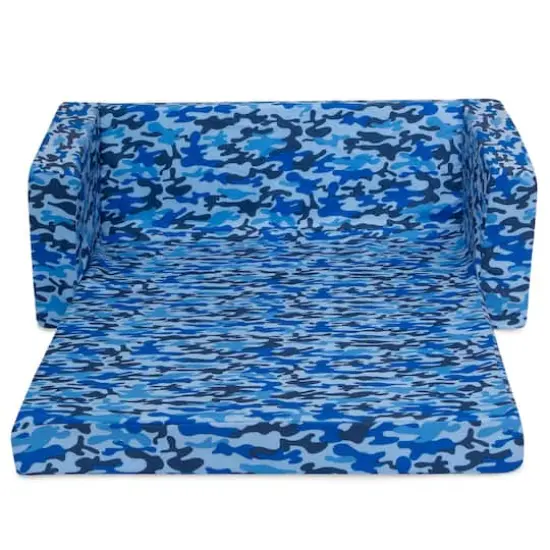 Delta Children 30" Blue Camo Cozee Flip Out 2-in-1 Convertible Chair to Lounger {4}