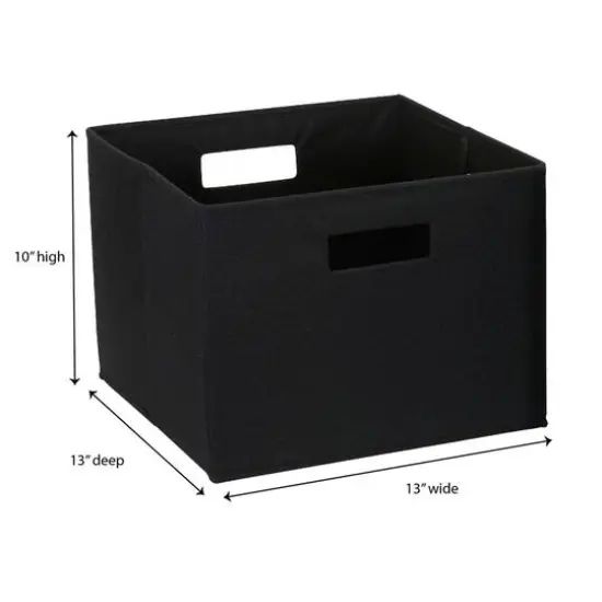 Household Essentials Storage Cubes, 2ct. Black {4}