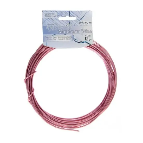 John Bead 12 Gauge Aluminum Jewelry Wire, 30ft. Rose {4}