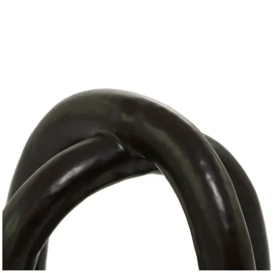CosmoLiving by Cosmopolitan 8" Porcelain Arched Abstract Sculpture Black {5}