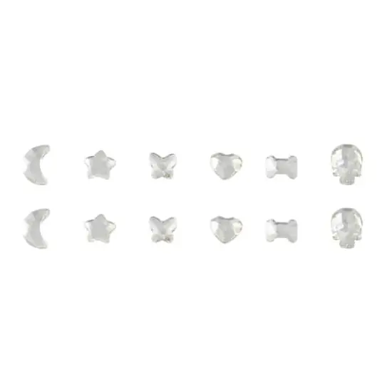 Mixed Shapes Glass Flatback Rhinestones by Bead Landing&trade; Clear {1}