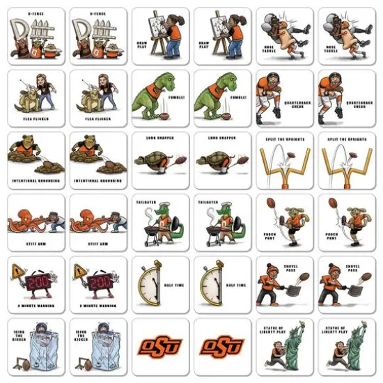 College Team Licensed Memory Match Game Oklahoma State Cowboys {4}